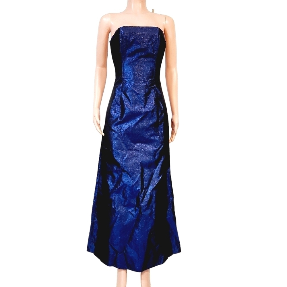 Jessica McClintock Gunne Sax Blue Glitter Gown Sz 5